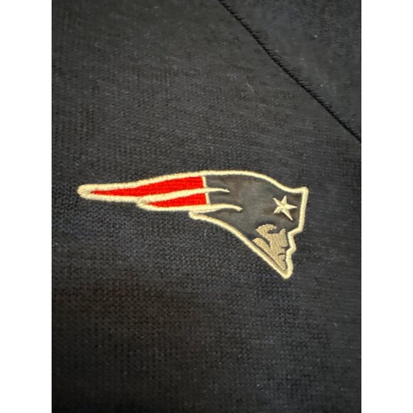 NFL New England Patriots Mens Half-Zip Pullover Sweatshirt S Blue & Black 2 Pock - Picture 6 of 7